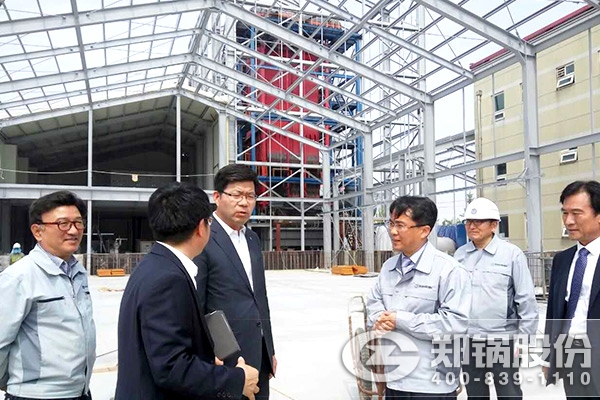 韩国平泽市市长视察金百博30T生物质锅炉现场